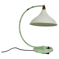 Italian Green Metal Table Lamp, 1960s, Italy