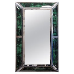 Italian  Green  mirror 70s similar to malachite
