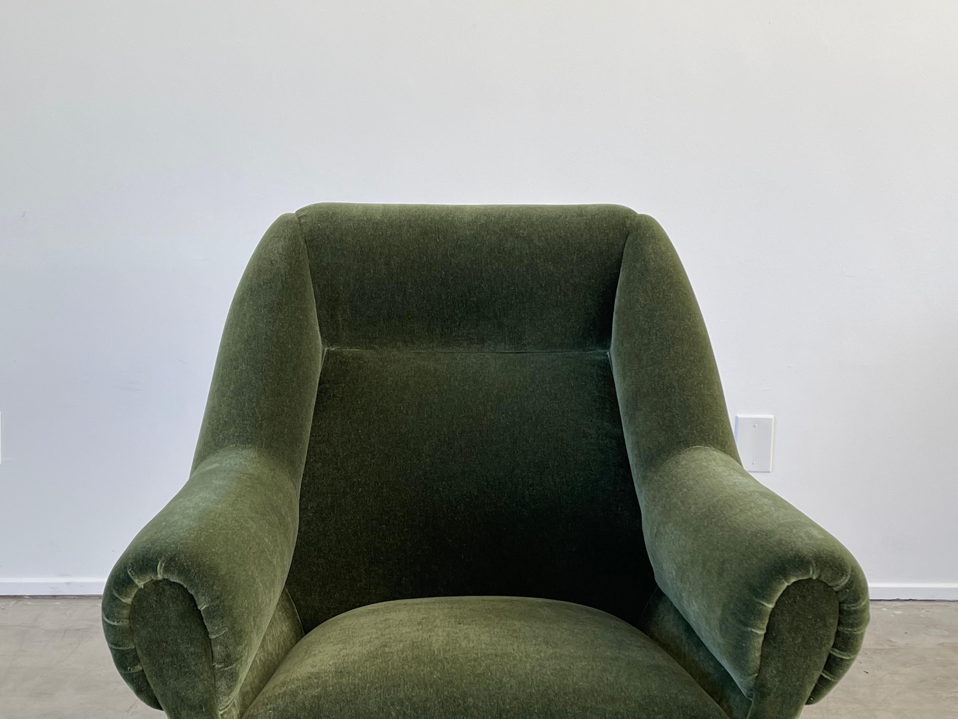 Italian Green Mohair Lounge Chairs 10