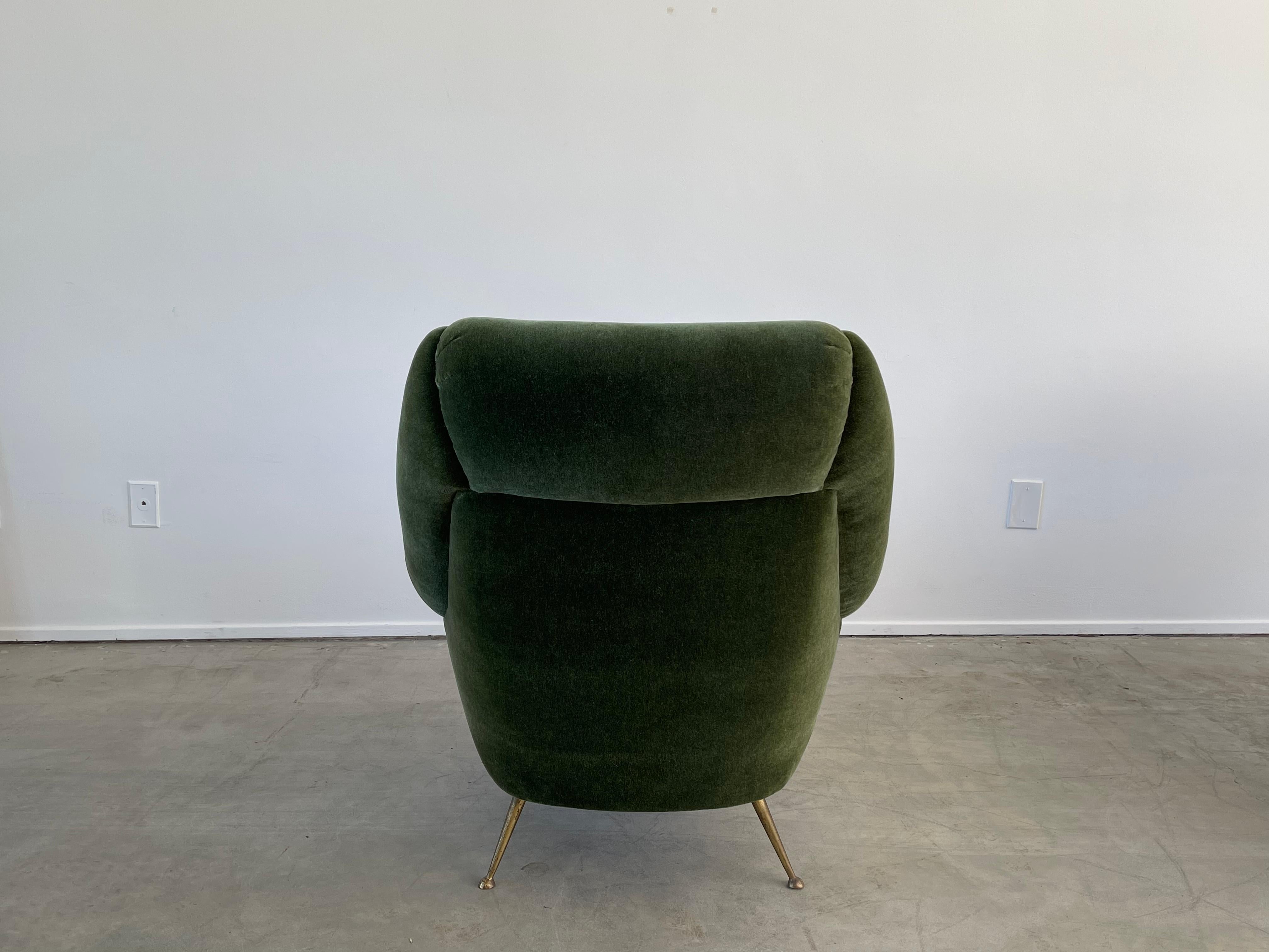 Italian Green Mohair Lounge Chairs 13