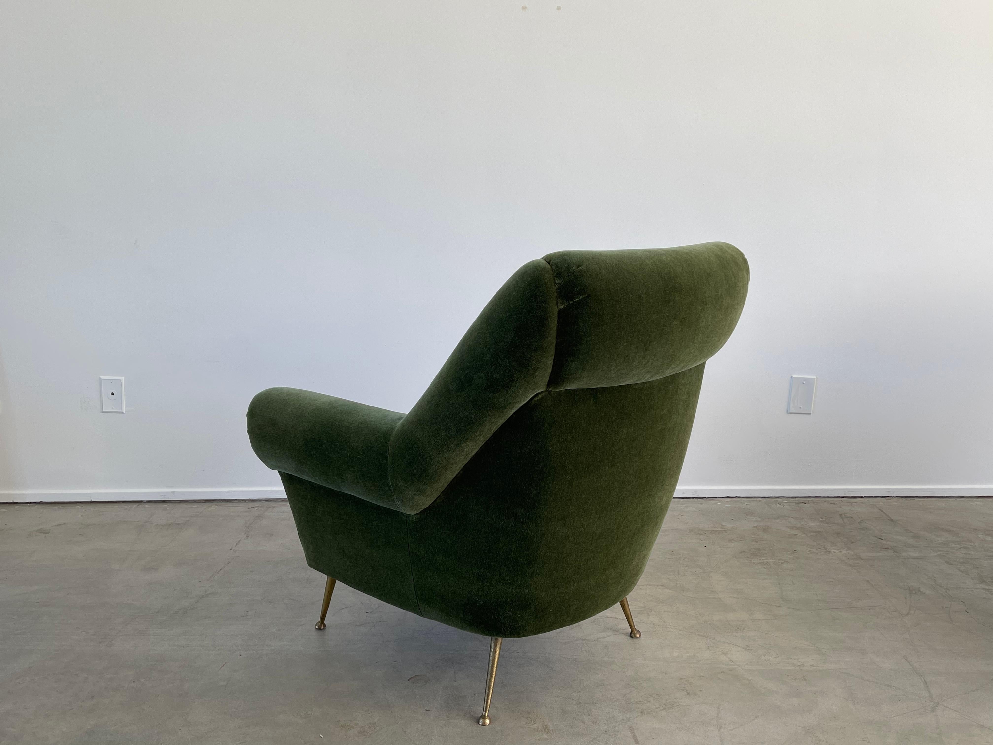 Italian Green Mohair Lounge Chairs 14