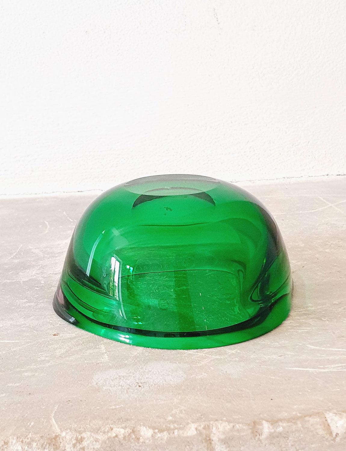emerald green glass bowl