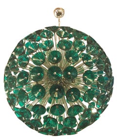 Italian Green Murano Trumpets Sputnik