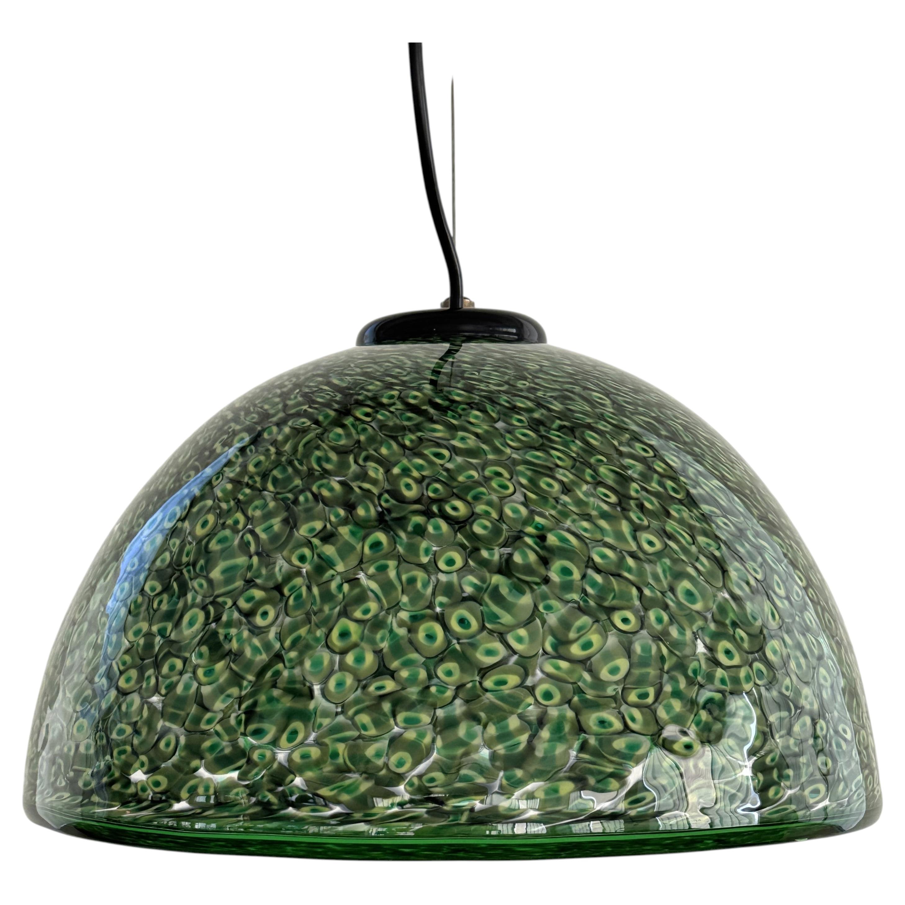 Italian Green "Neverrino" Pendant Light by Gae Aulenti for Vistosi, 1970s