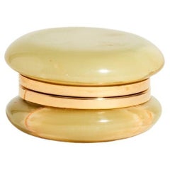 Italian Green Onyx Jewelry Pot