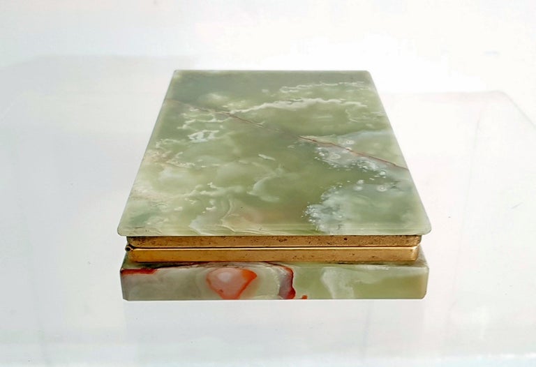 Italian Green Onyx Marble Box at 1stDibs green marble box, green