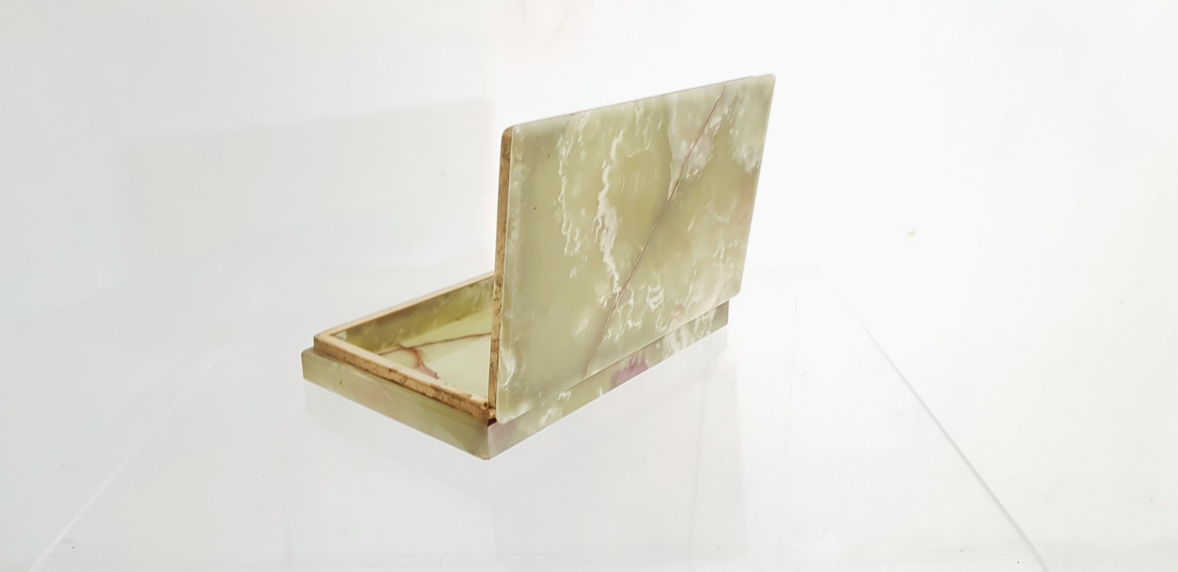 Italian Green Onyx Marble Box In Good Condition In Albano Laziale, Rome/Lazio