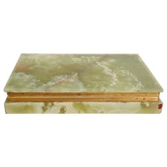 Vintage Italian Green Onyx Marble Box