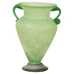 Italian Green Scavo Amphora Vase