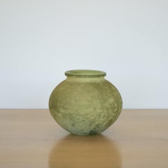 Italian Green Scavo Vase