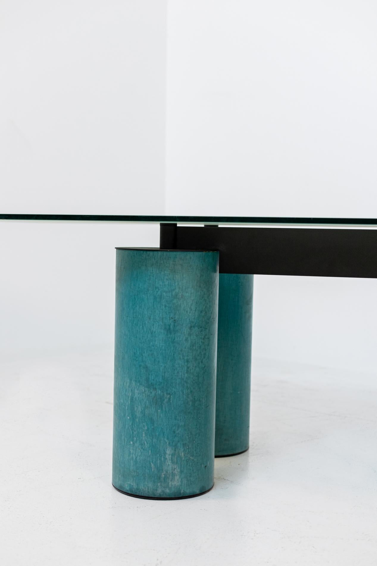 Italian Green Table by Lella and Massimo Vignelli Mod. Serenissimo for Acerbis 3