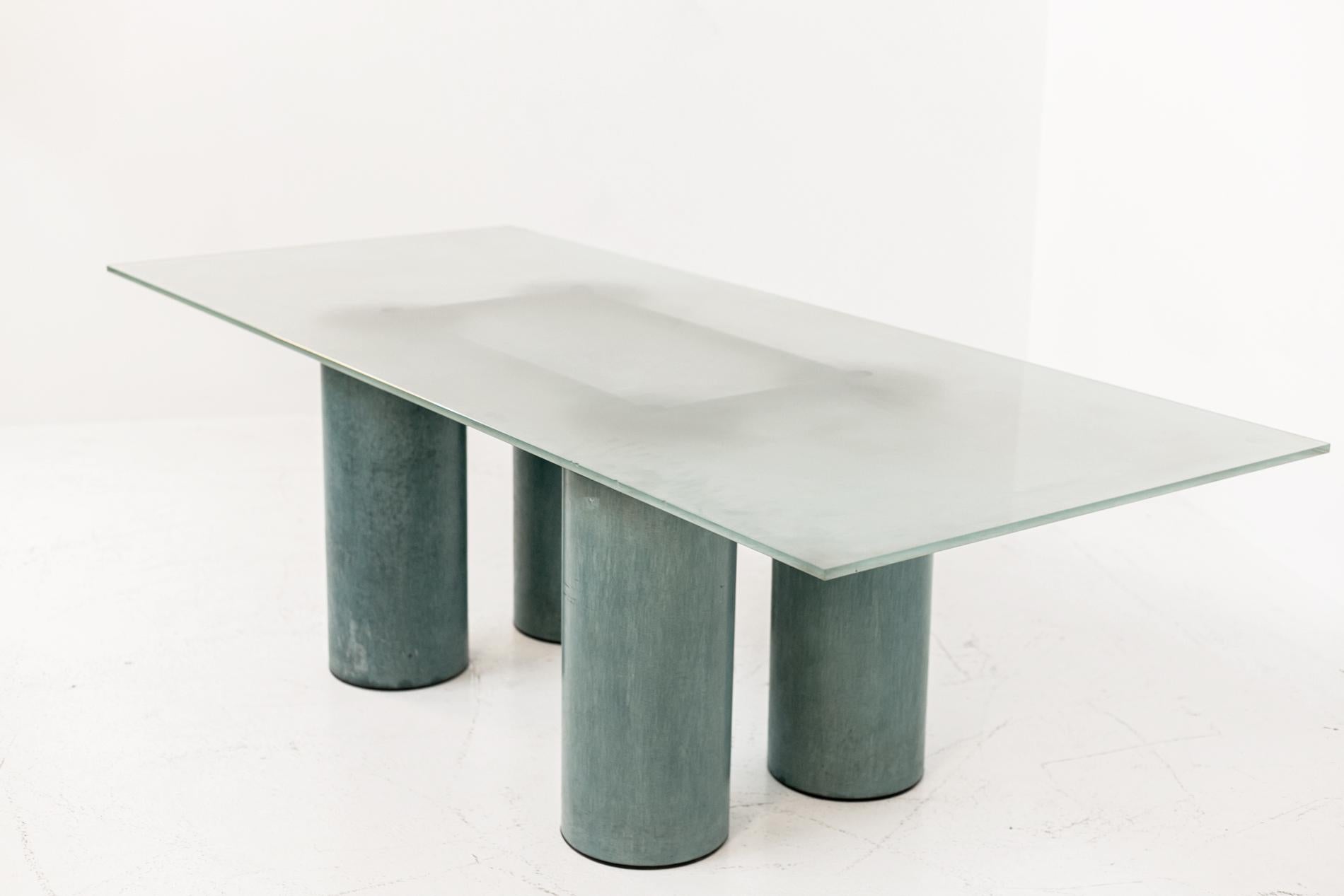 Italian Green Table by Lella and Massimo Vignelli Mod. Serenissimo for Acerbis 4
