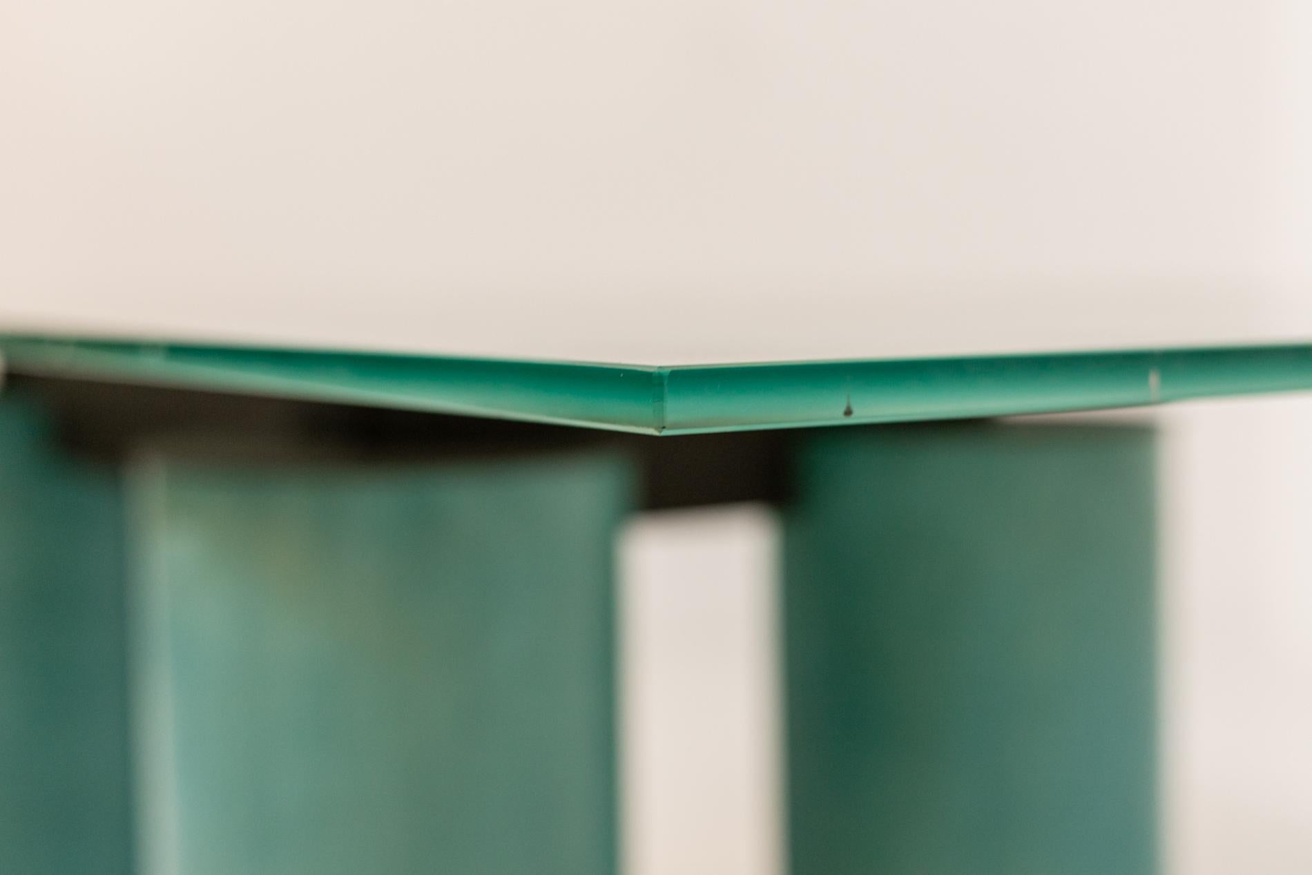 Italian Green Table by Lella and Massimo Vignelli Mod. Serenissimo for Acerbis 1