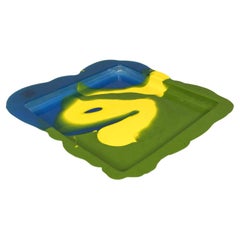 Italian Green Yellow Blue Resin Try-Tray by Gaetano Pesce for Fish Design, 2000s