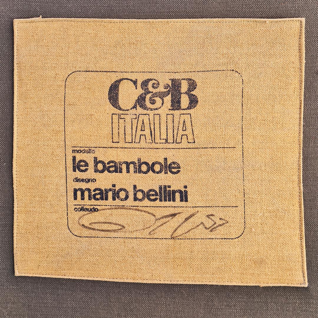 Italian Grey Fabric Le Bambole Sofa Designed by Mario Bellini for B&B, 1972 6