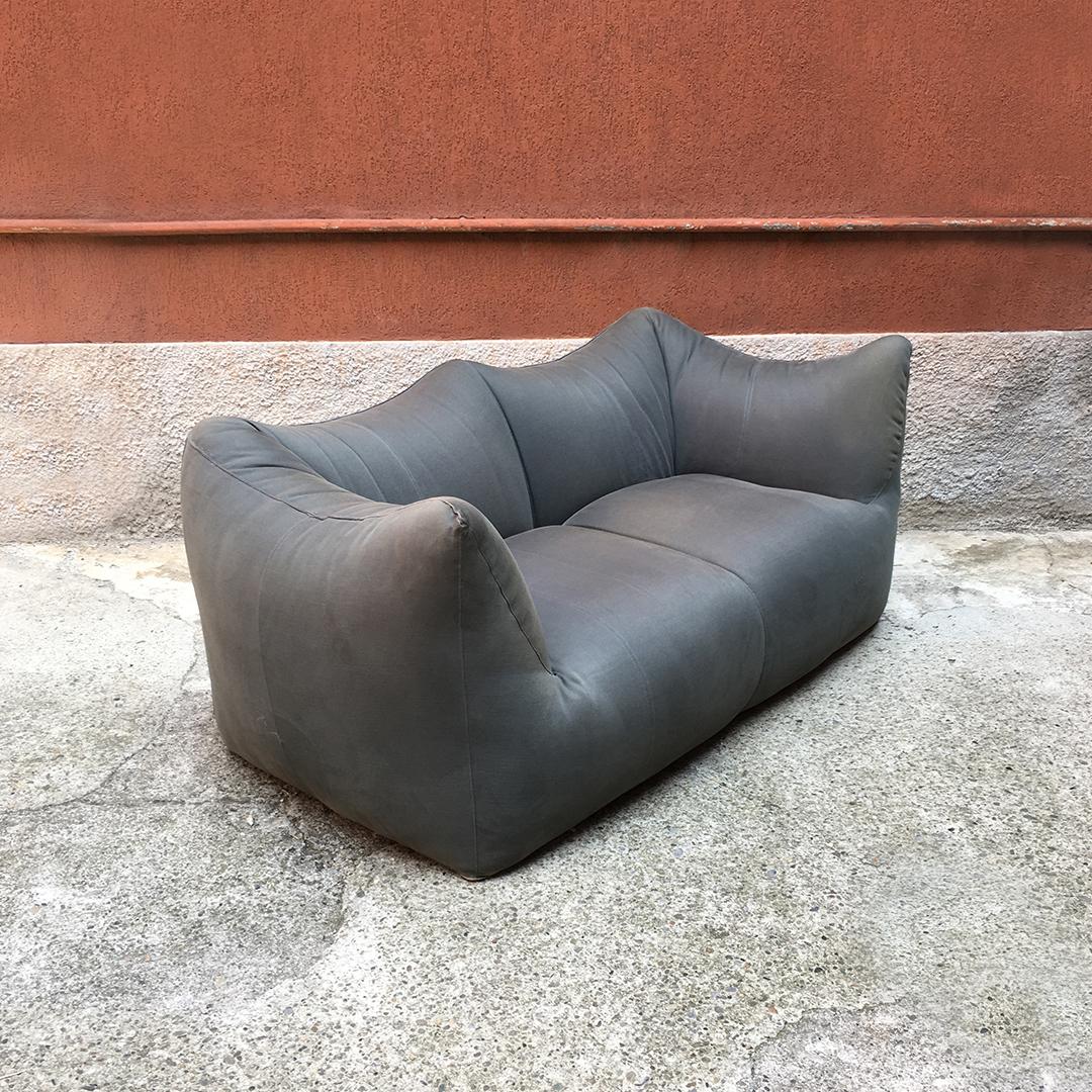 Late 20th Century Italian Grey Fabric Le Bambole Sofa Designed by Mario Bellini for B&B, 1972