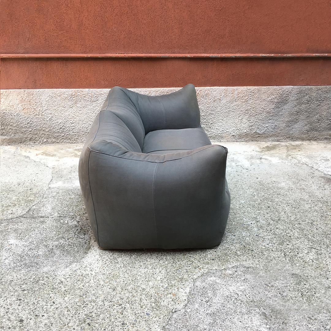 Metal Italian Grey Fabric Le Bambole Sofa Designed by Mario Bellini for B&B, 1972
