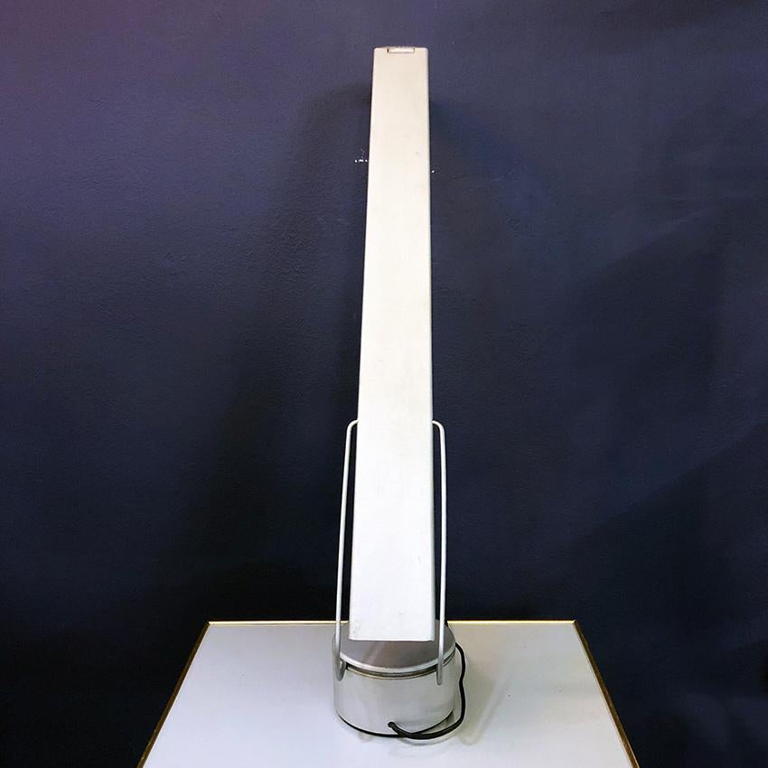Italian Grey Plastic and Metal Adjustable Table Lamp, Produced by Paf, 1980s For Sale 1