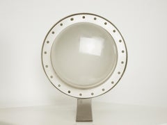 Italian Grey & White Metal Outdoor Wall Light, 1960s