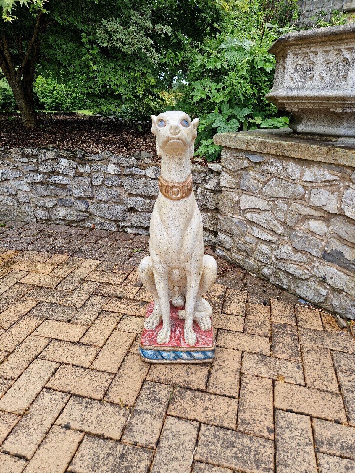 Sculpture de chien lévrier grandeur nature Art Deco 4