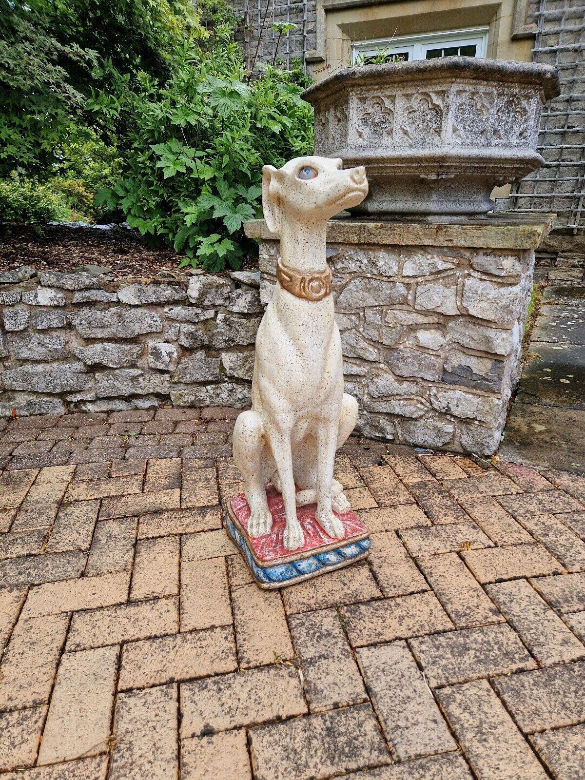 This Absolutely Superb Italian Sitting Greyhound of the Venetian Style, would look Fantastic in the Home or Commercial Environment. 



Sourced from the Rome area of Italy this Fabulous Decorative Life Size White Lacquered Greyhound has Beautiful