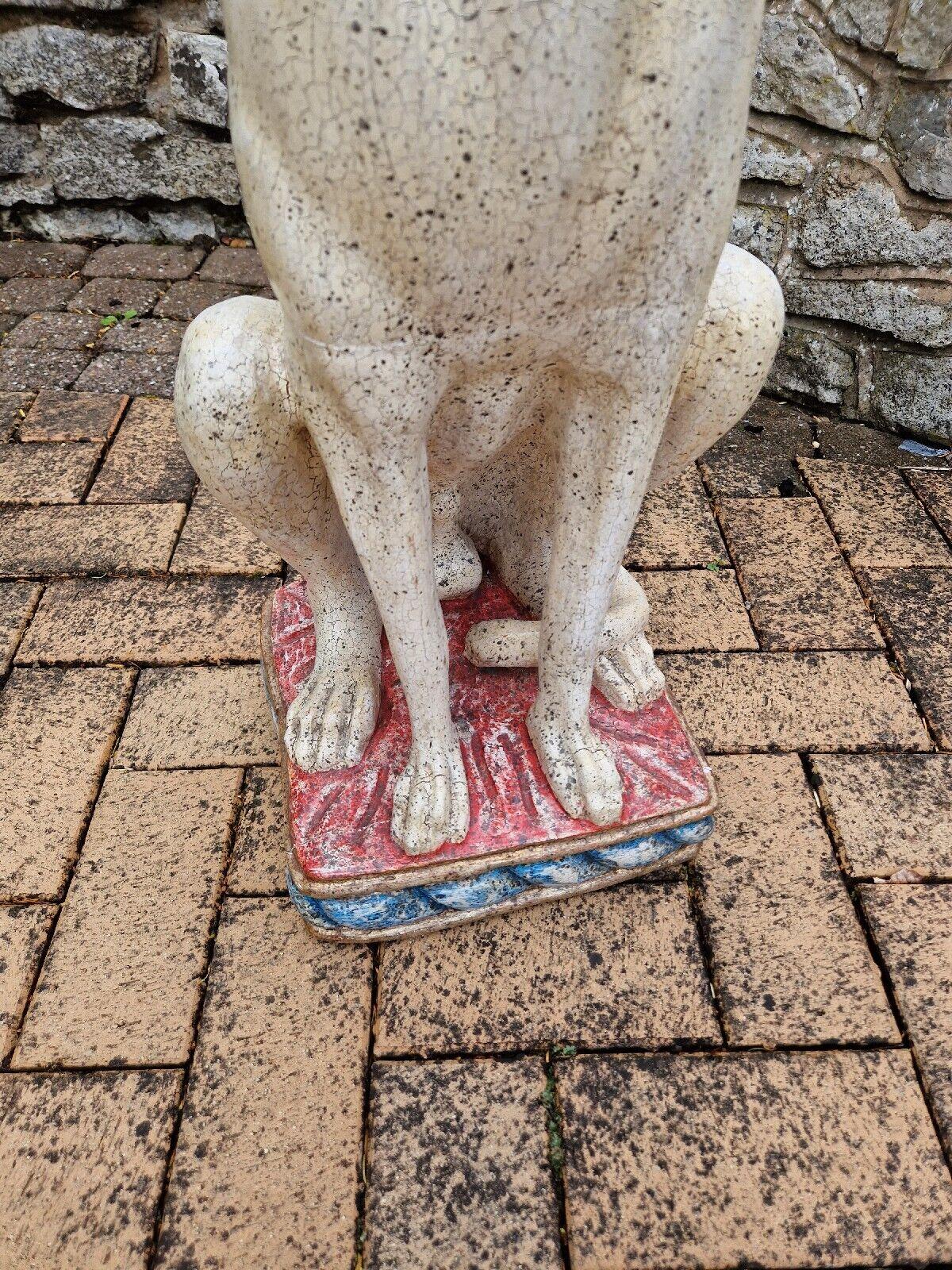 20th Century Life Size Greyhound Dog Sculpture Art Deco