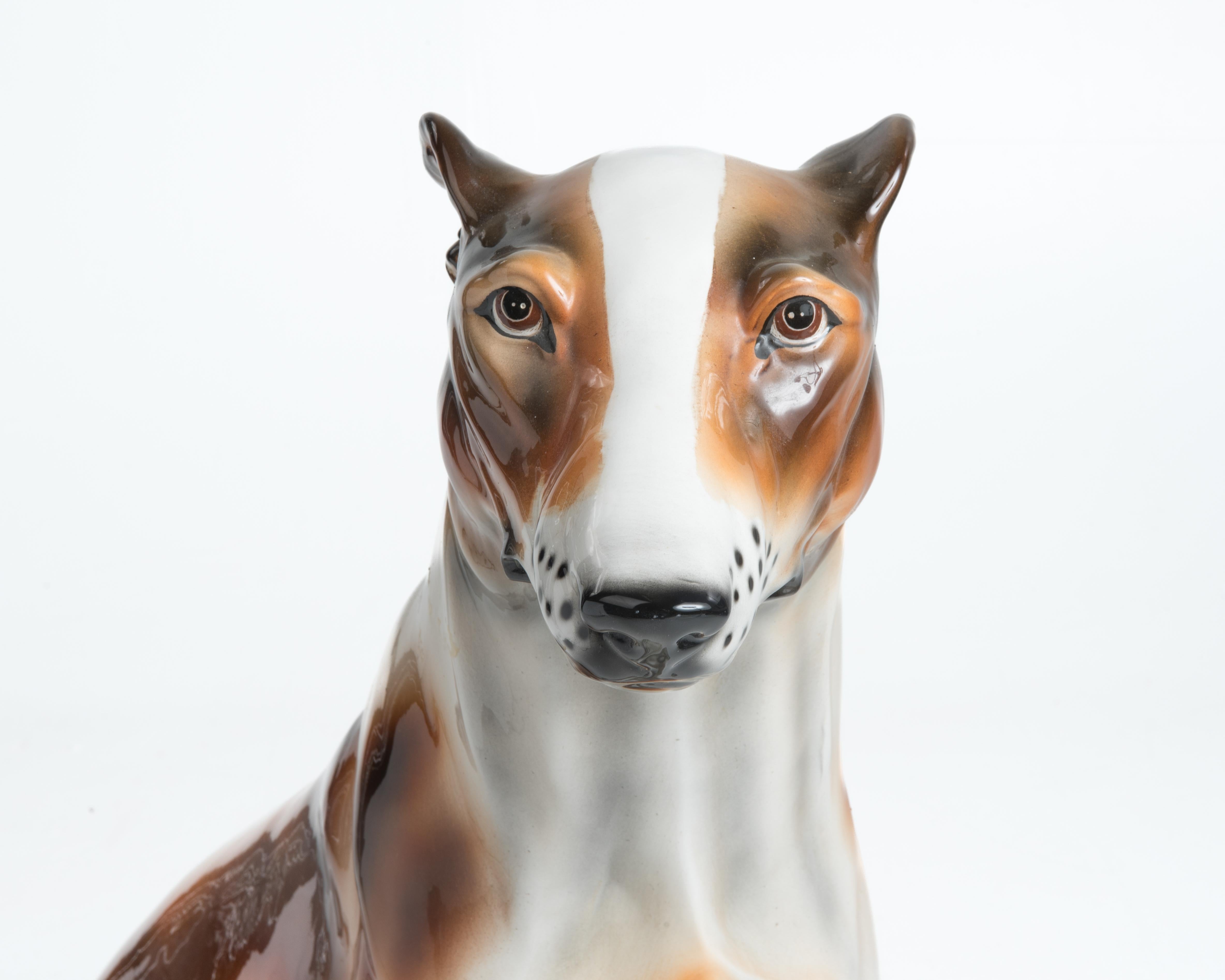 Italian Greyhound Sculpture Ceramic Terra Cotta Life Size Favaro Cecchetto  For Sale 5
