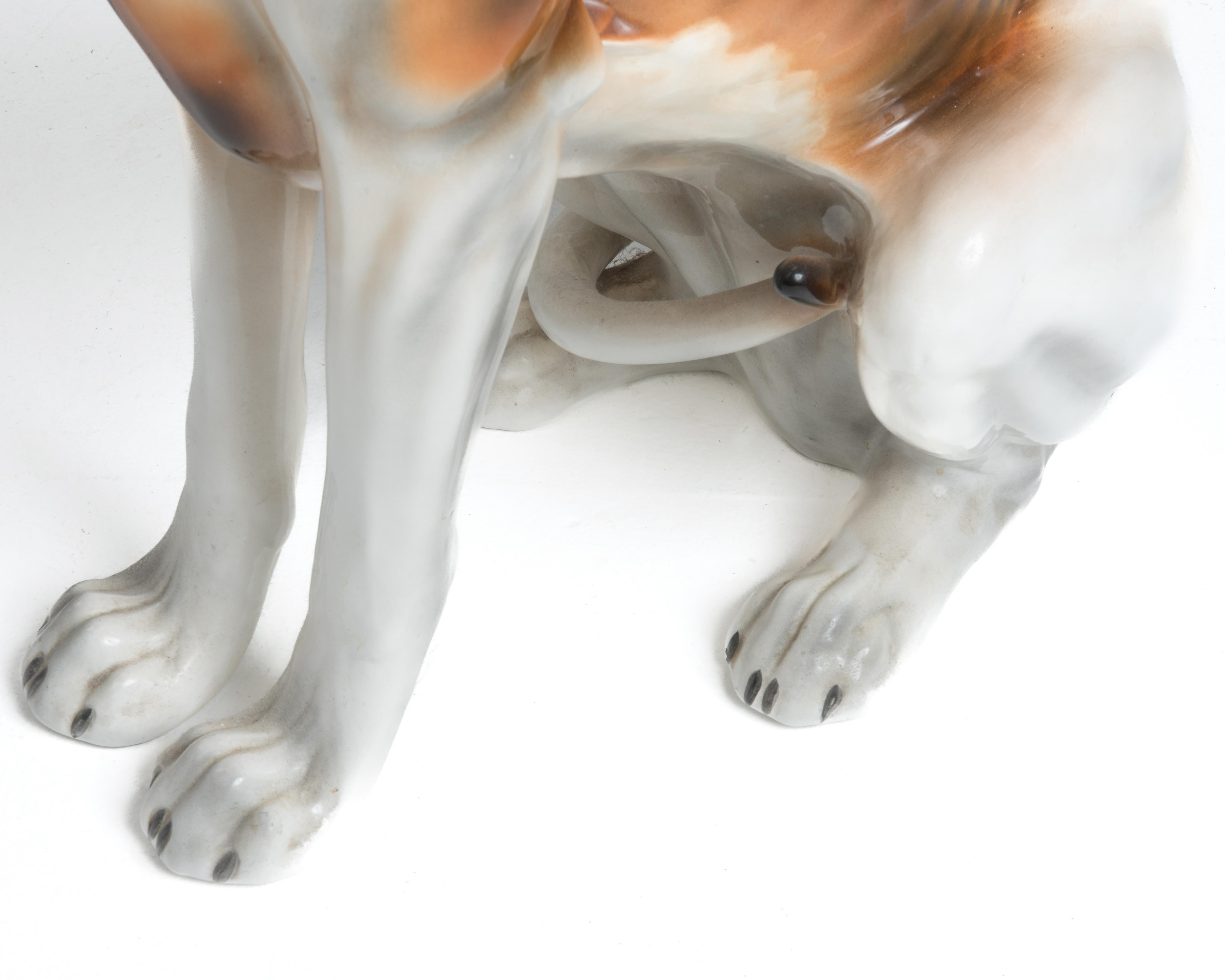Italian Greyhound Sculpture Ceramic Terra Cotta Life Size Favaro Cecchetto  For Sale 6