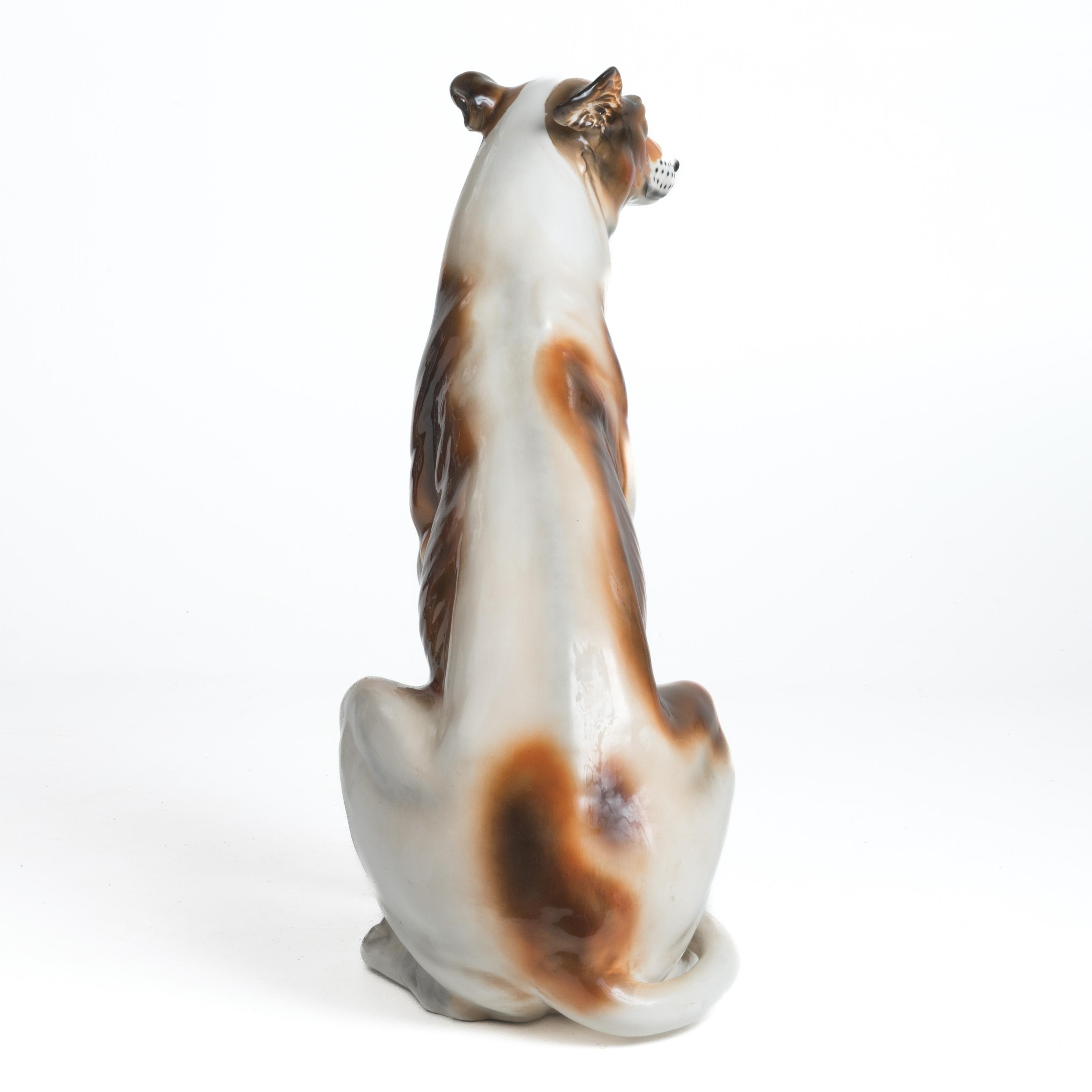 Italian Greyhound Sculpture Ceramic Terra Cotta Life Size Favaro Cecchetto  In Good Condition For Sale In Forest Grove, PA