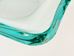 Italian Grinded & Cut Glass 1960s Bowl/Centerpiece by Fontana Arte