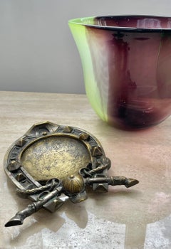 Italian Gucci Style Bronze Equestrian Dish