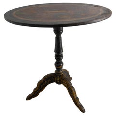 Italian Gueridon Foldable Side Table or Pedestal Table Napoleon III late 19th C