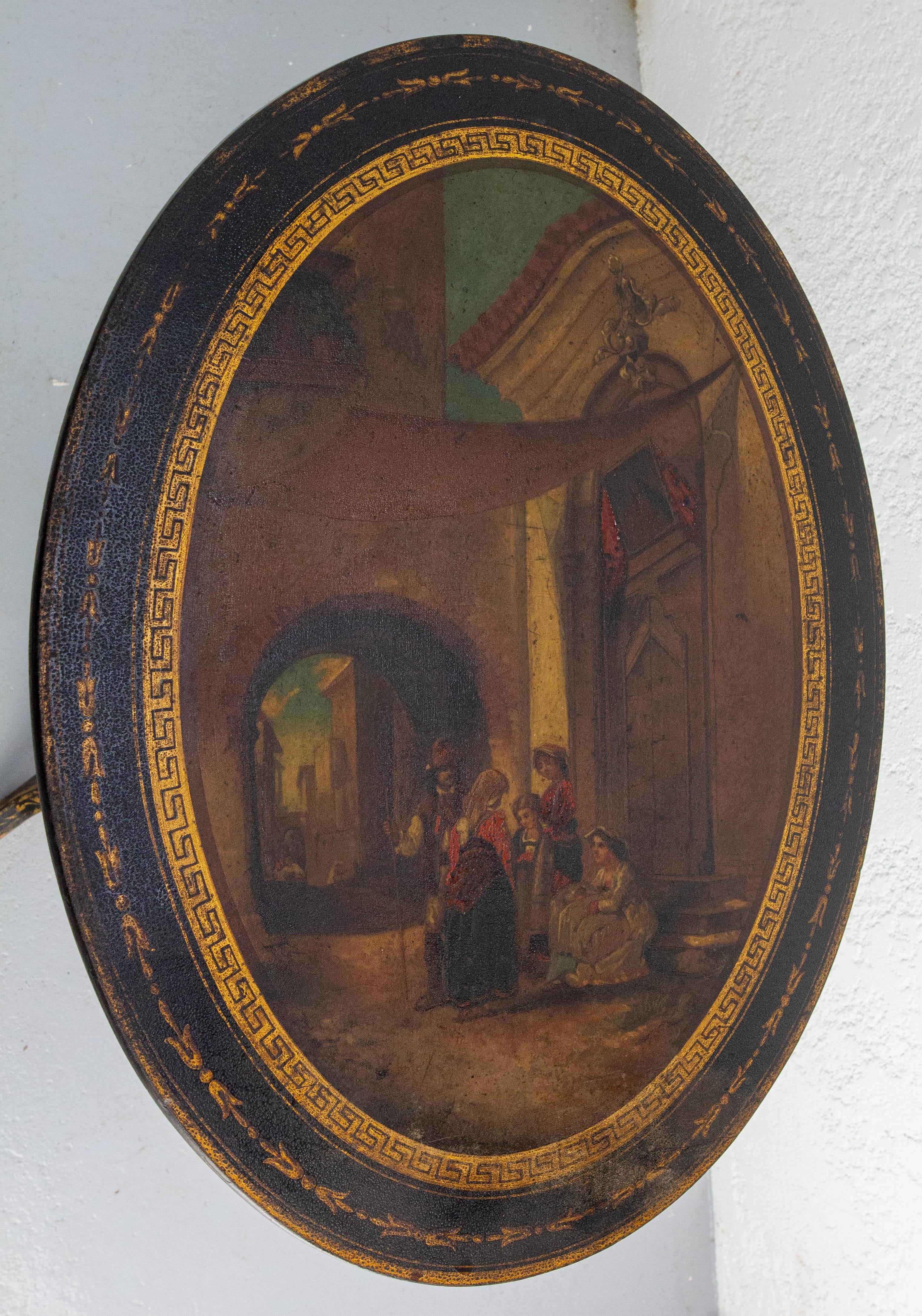 Tavolino pieghevole Gueridon italiano o tavolo con piedistallo Napoleone III fine XIX sec. in vendita 1