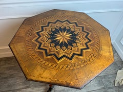 Italian Gueridon Marquetry Tripod Table