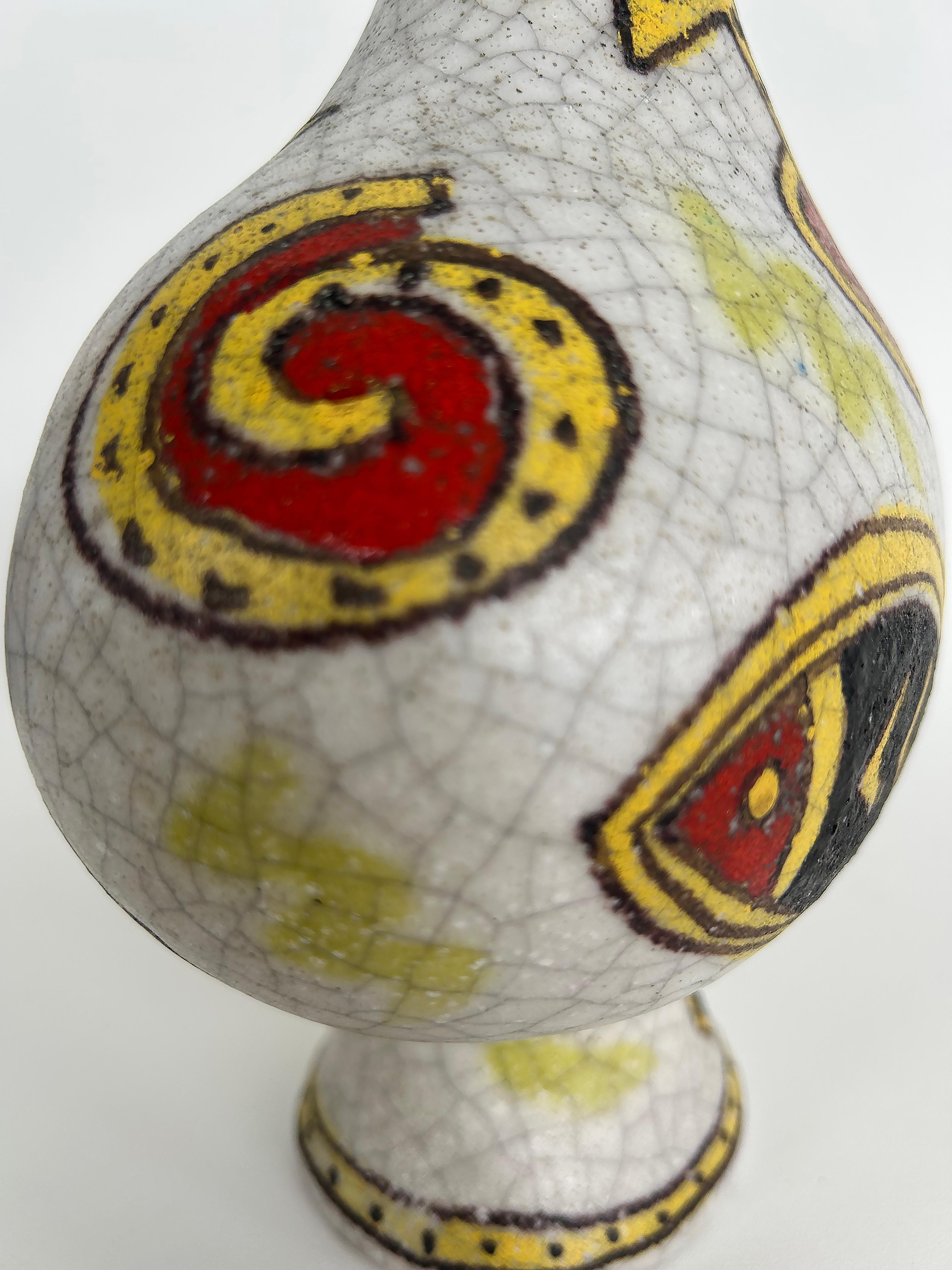 Italian Guido Gambone Glazed Ceramic Vessel with Stopper, Signed on Underside For Sale 1