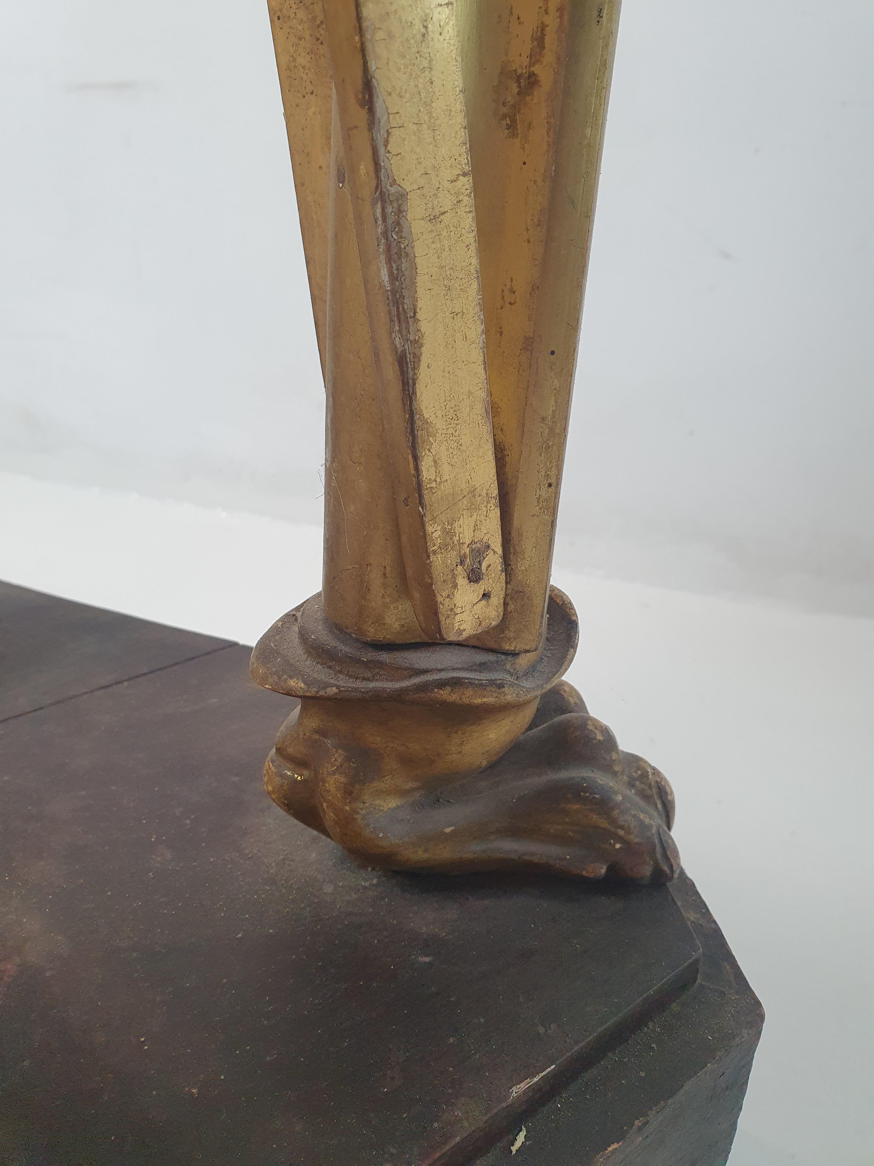 Italienisch Guilded Gueridon Pedestal um 1750's im Angebot 4
