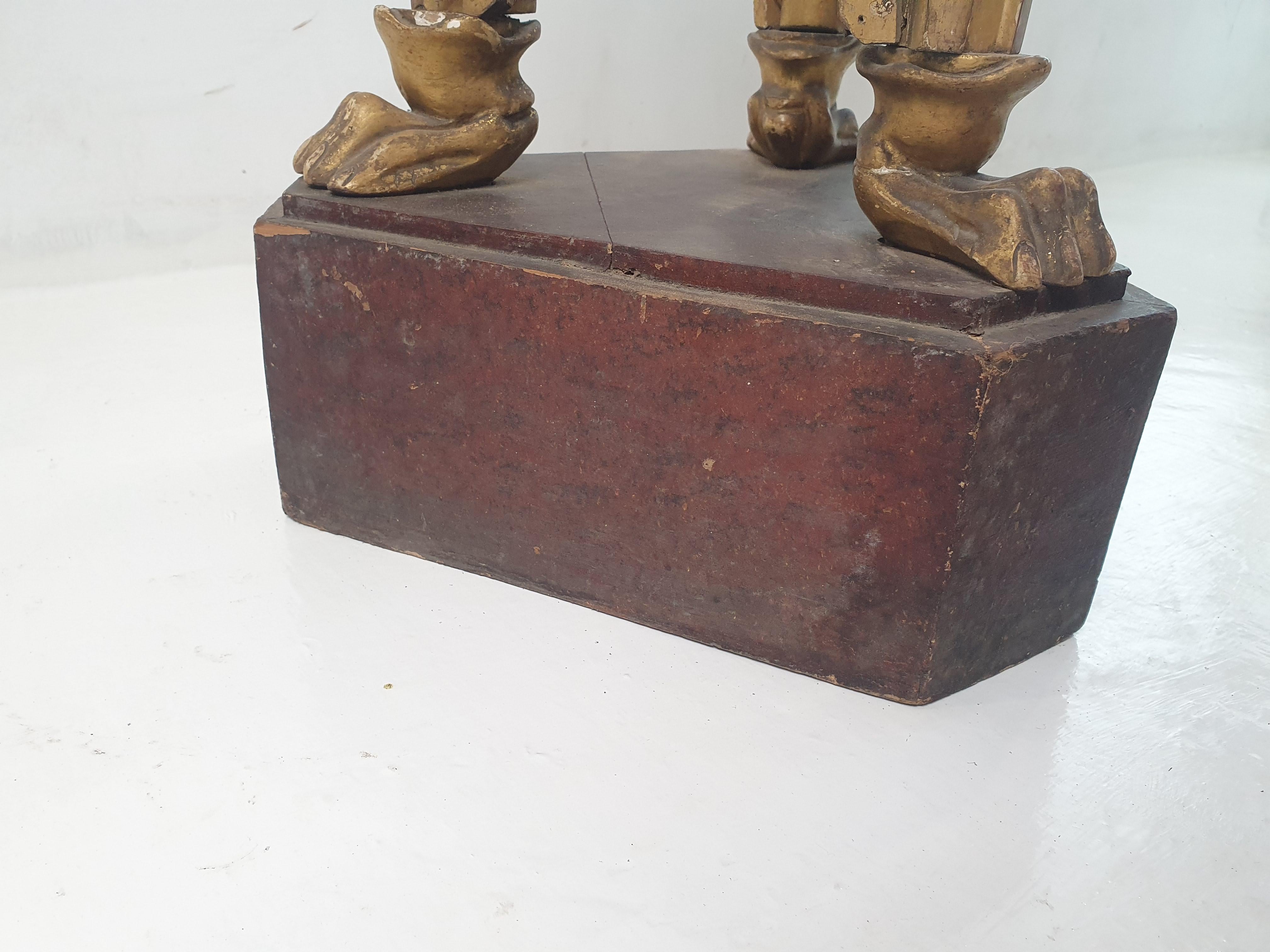 Italienisch Guilded Gueridon Pedestal um 1750's im Angebot 3