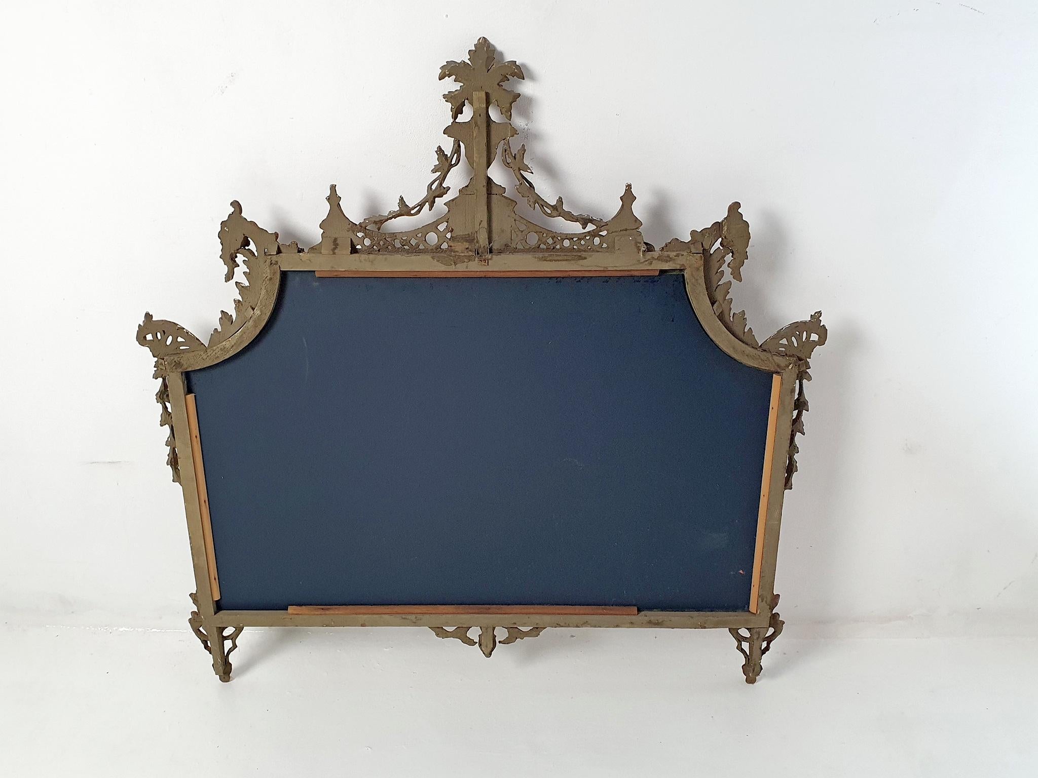 18th Century Italian Guilded Mantle Mirror For Sale