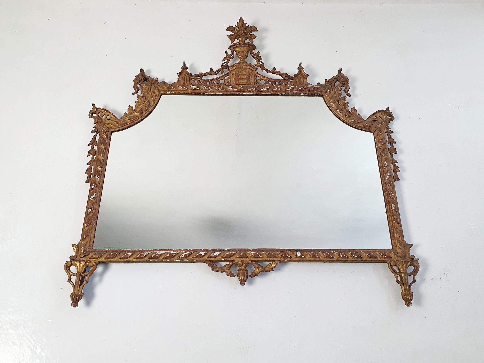 Italian Guilded Mantle Mirror For Sale 2