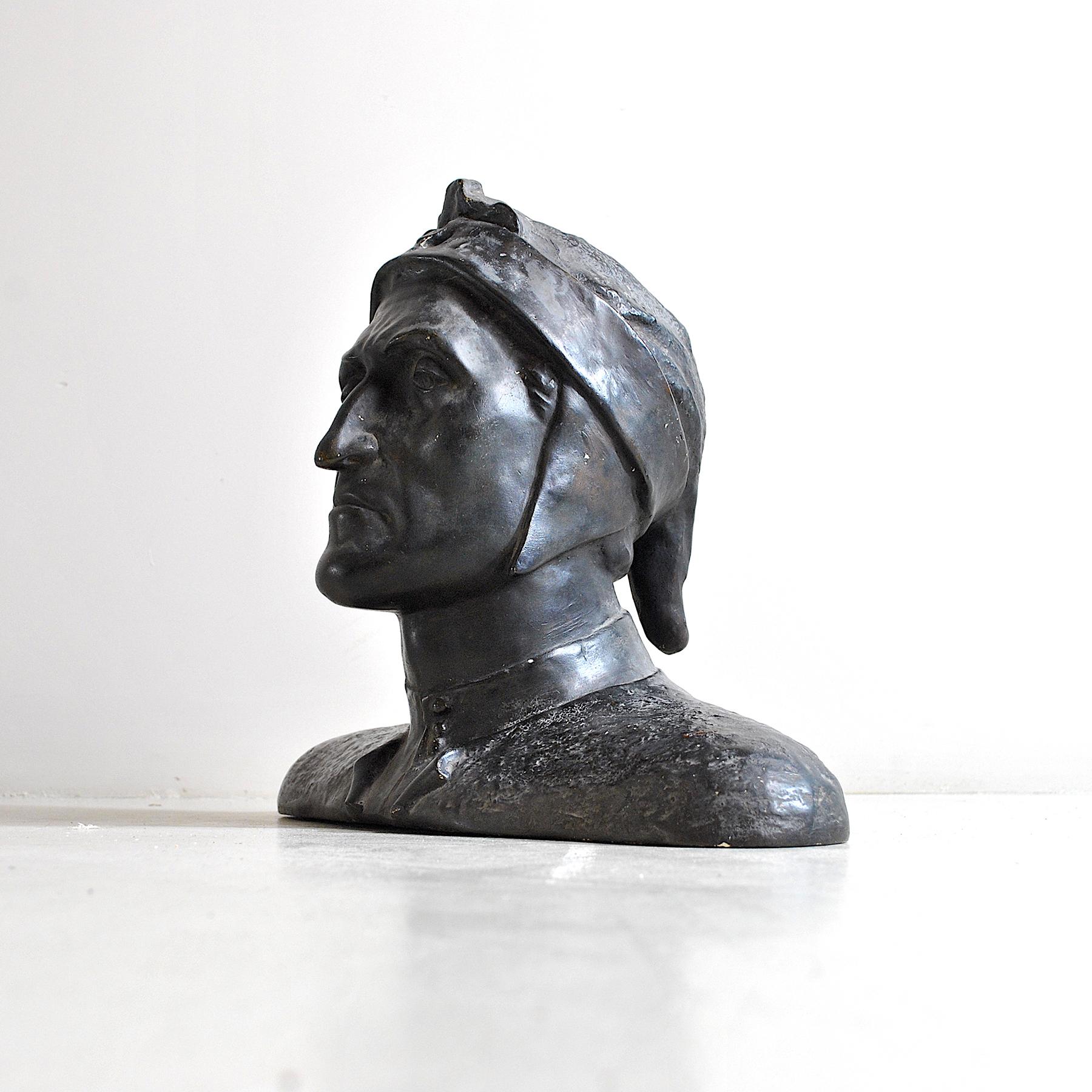 Mid-Century Modern Italian Half Bust Dante Alighieri