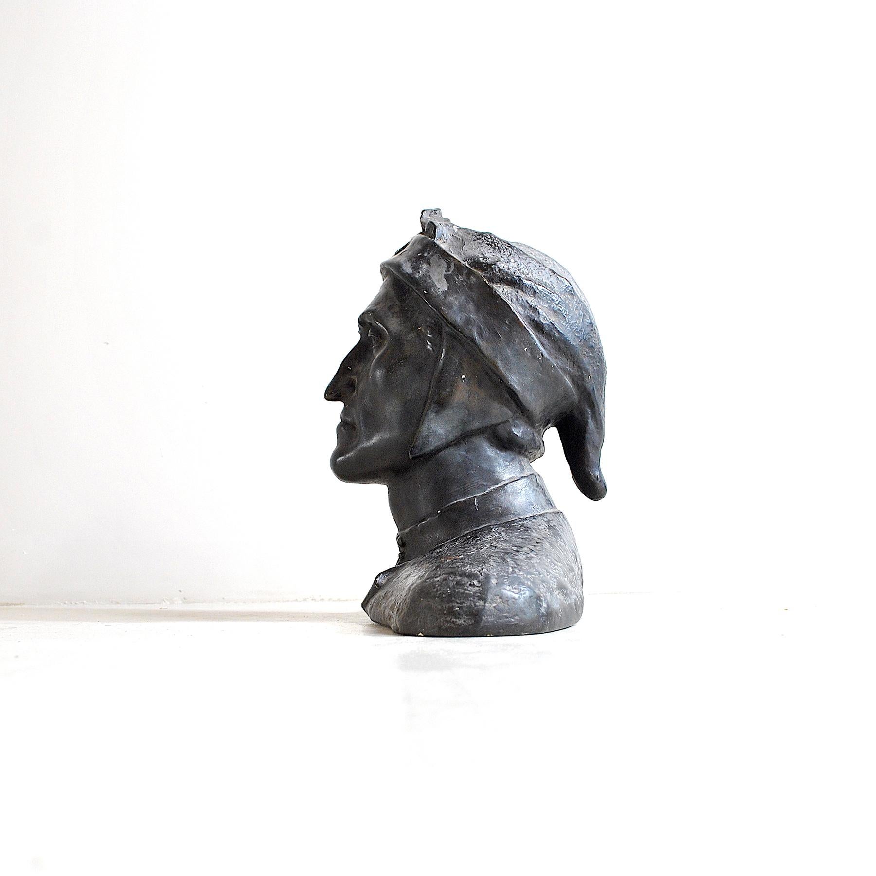 Mid-20th Century Italian Half Bust Dante Alighieri