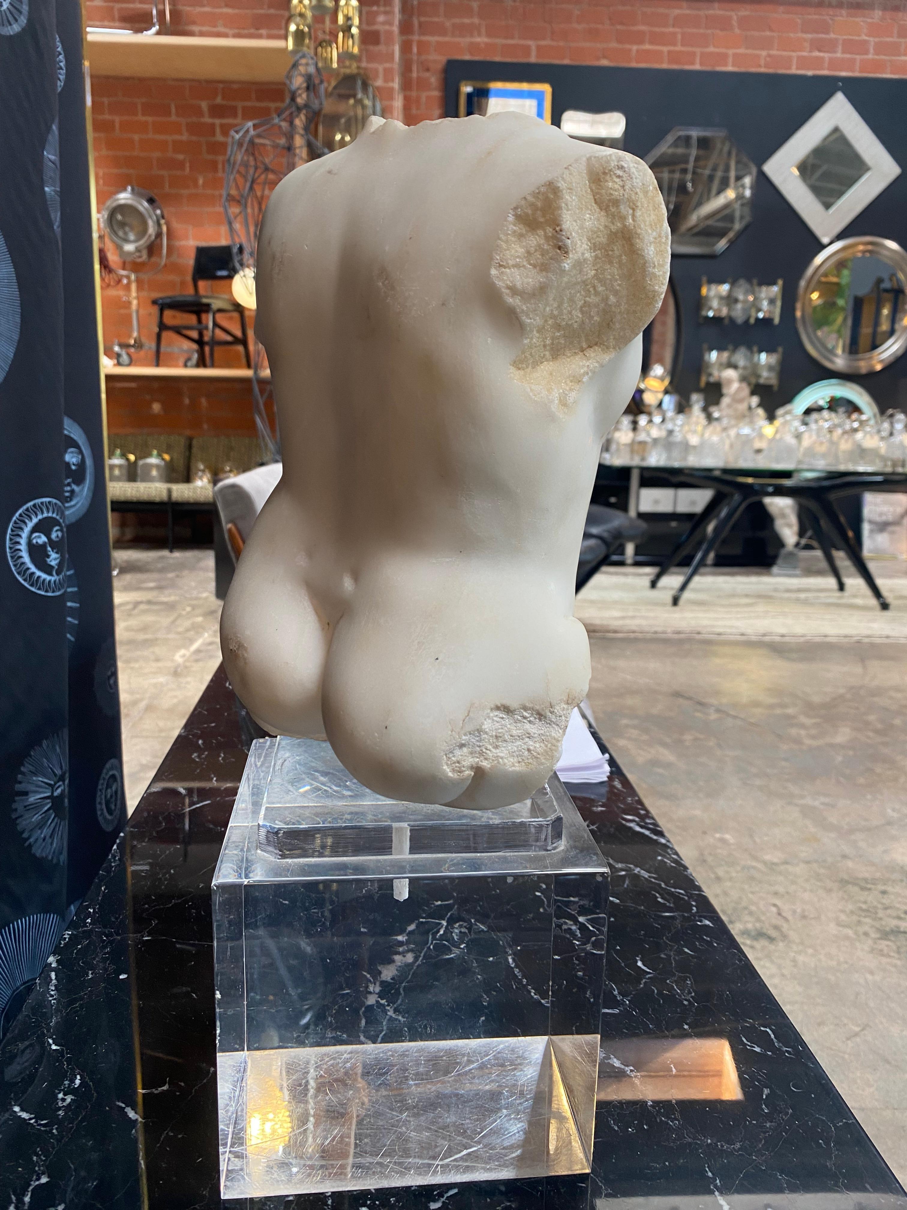 Mid-20th Century Italian Half Bust Woman Sculpture, 1950s For Sale