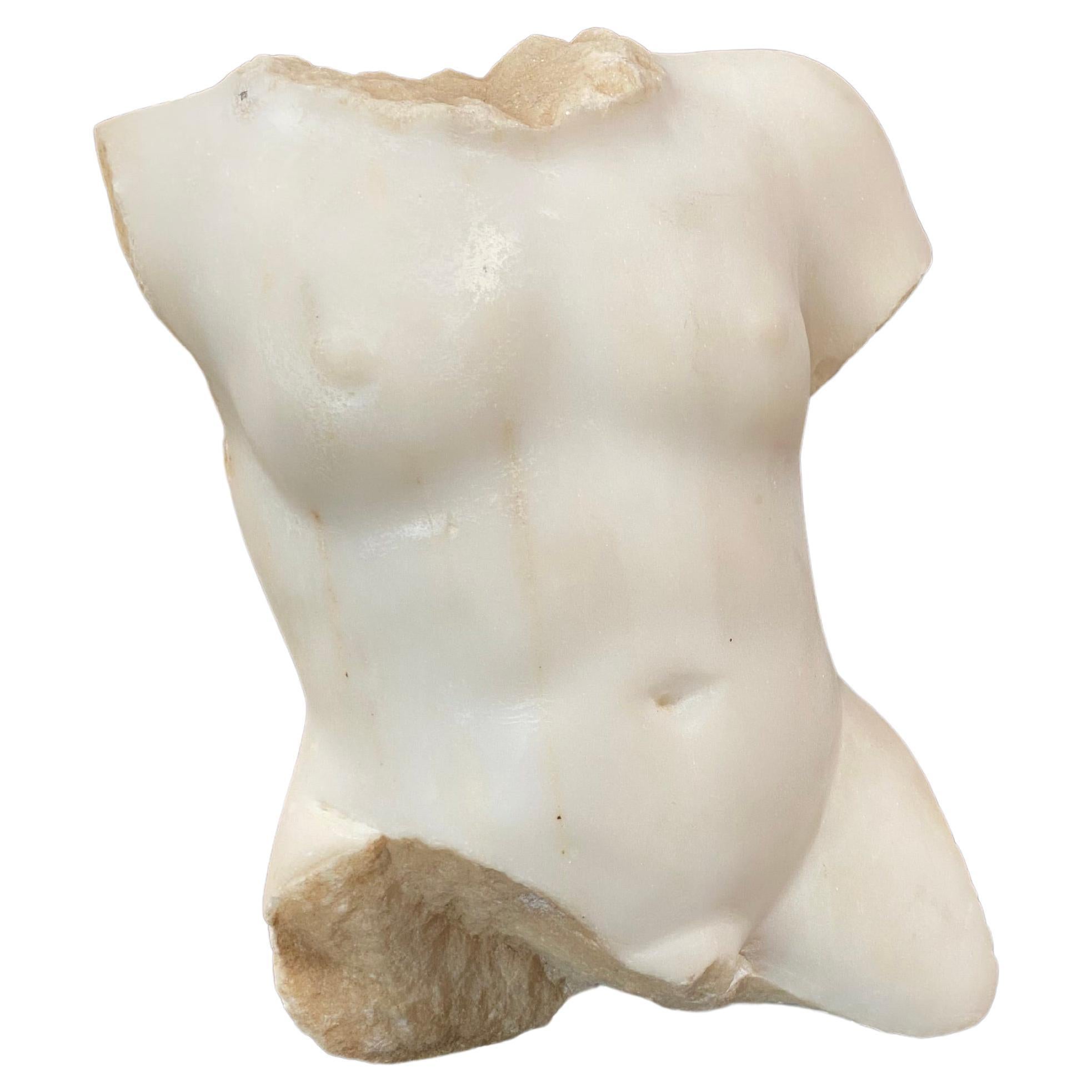 Italian Half Bust Woman Sculpture, 1950s