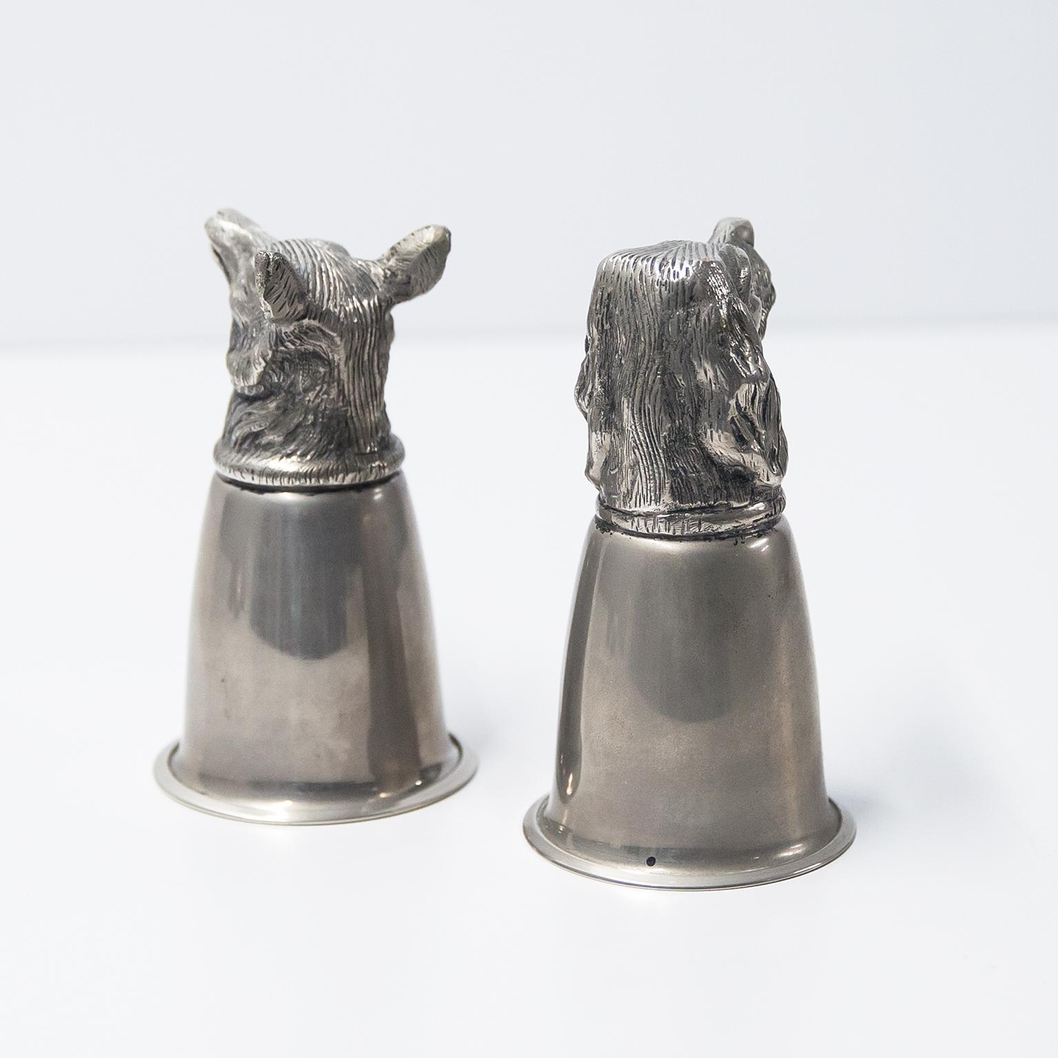 Etrivières italiennes en métal argenté de Gucci Hallmarked 1970s en vente 5