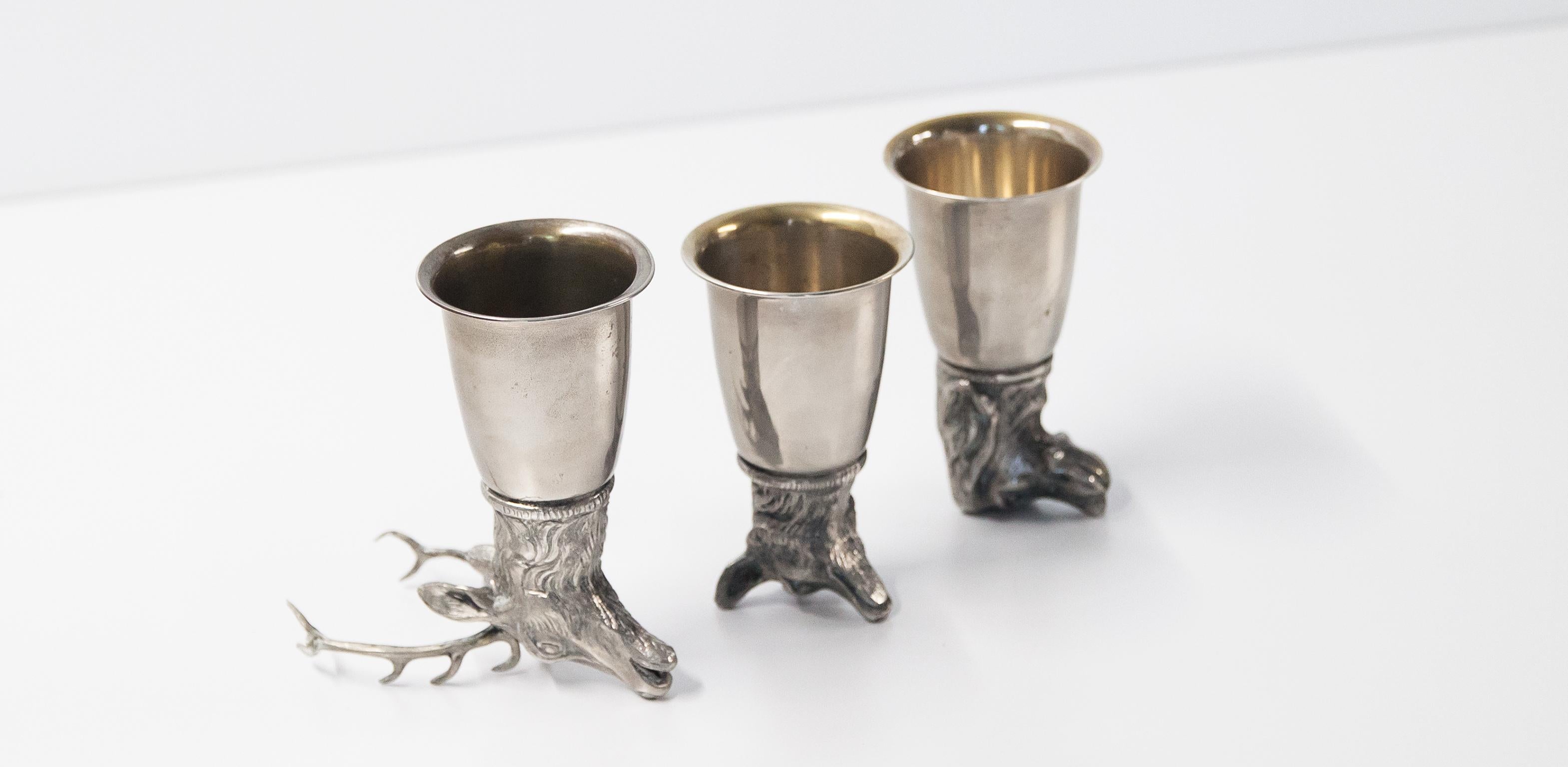 Mid-Century Modern Etrivières italiennes en métal argenté de Gucci Hallmarked 1970s en vente