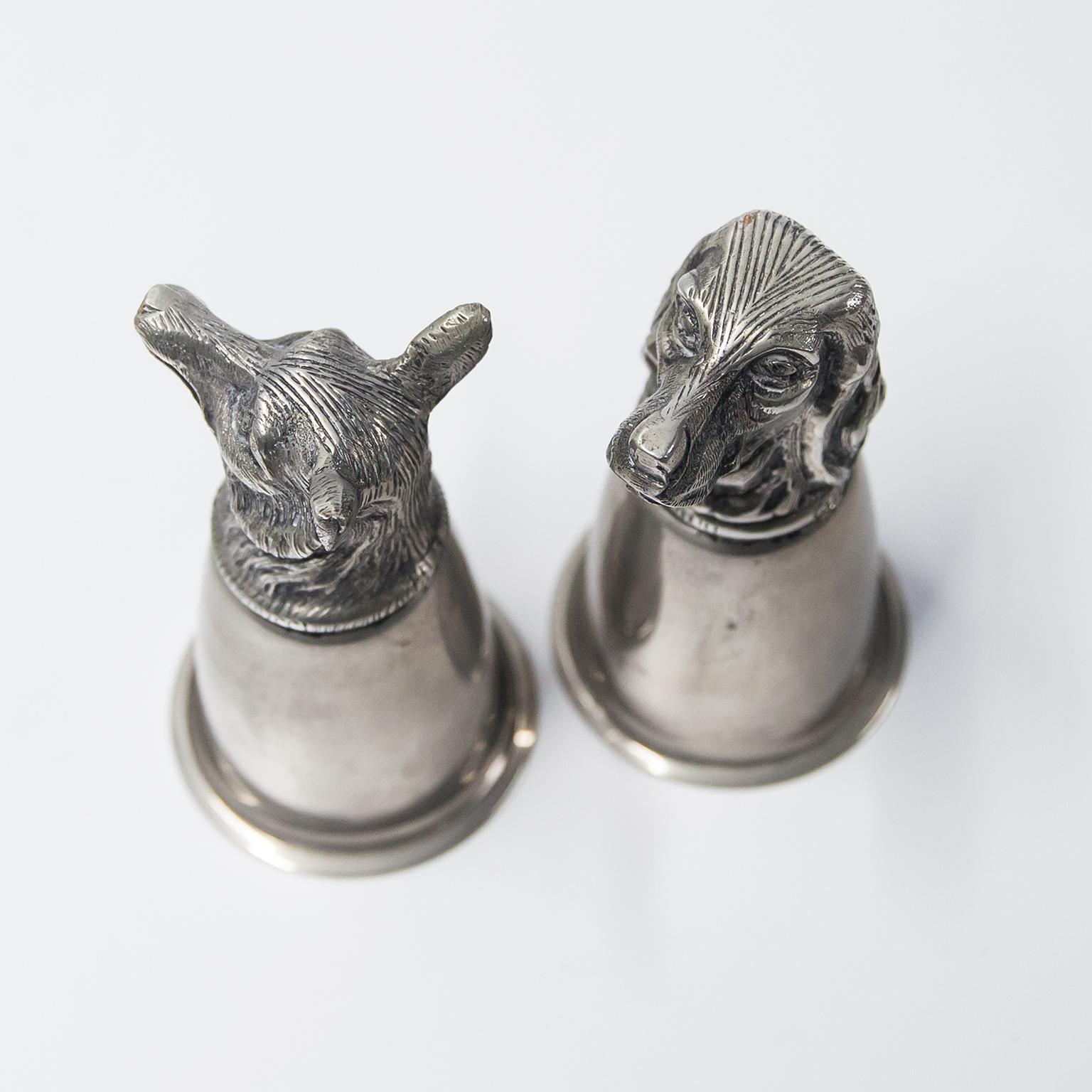 Fin du 20e siècle Etrivières italiennes en métal argenté de Gucci Hallmarked 1970s en vente