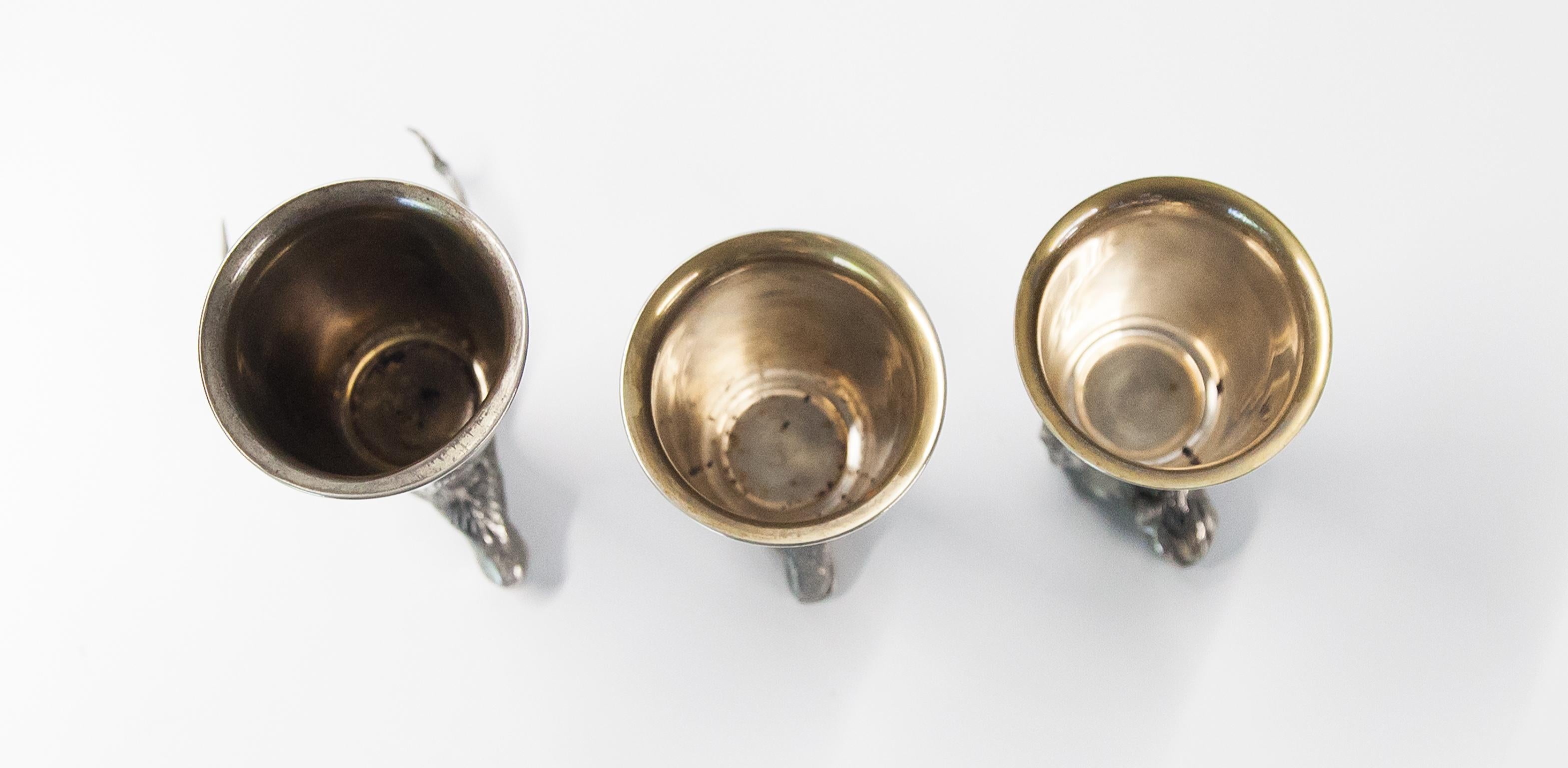 Etrivières italiennes en métal argenté de Gucci Hallmarked 1970s en vente 1