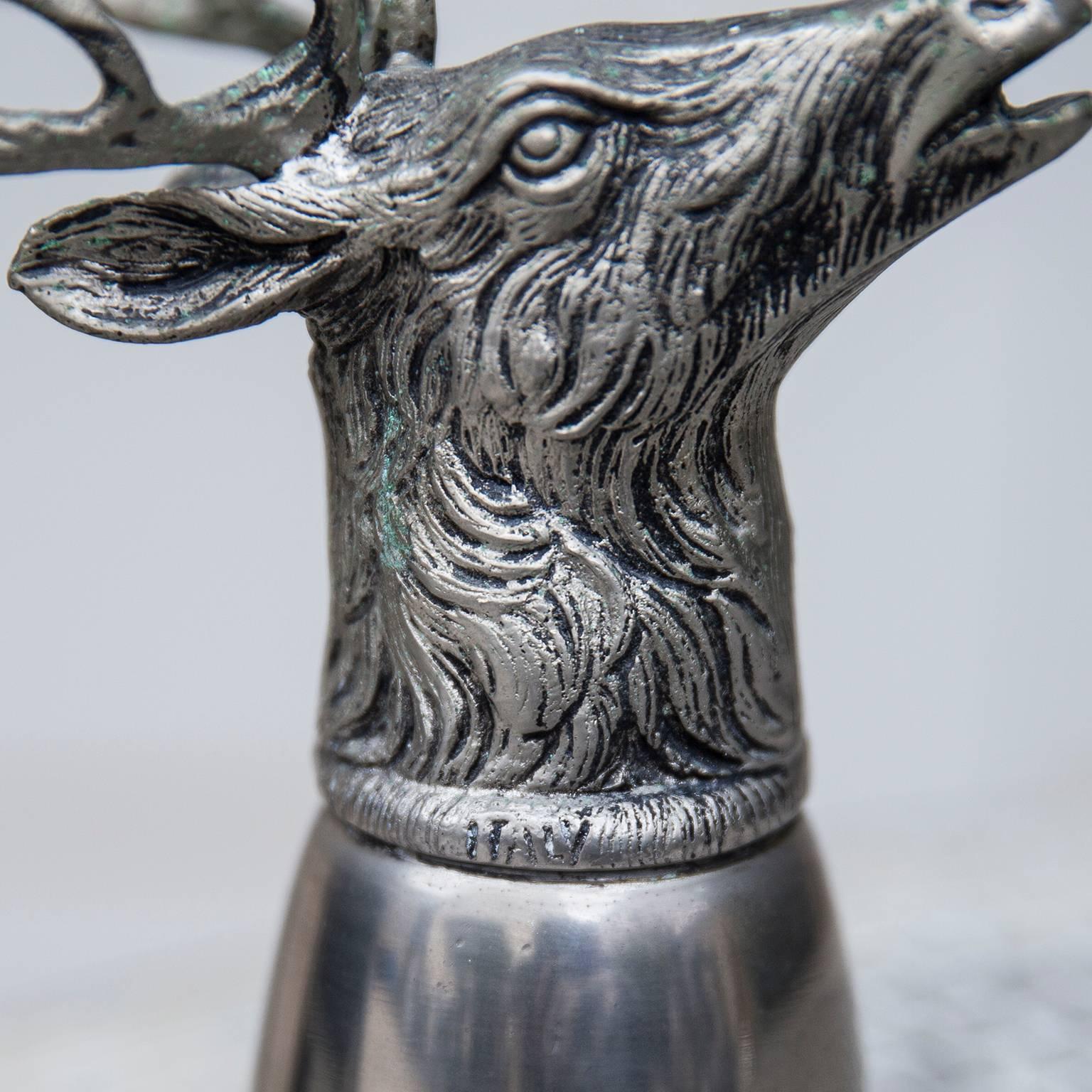 Italian Hallmarked Gucci Silver Plated Stirrup Cups Marked, 1970s 3