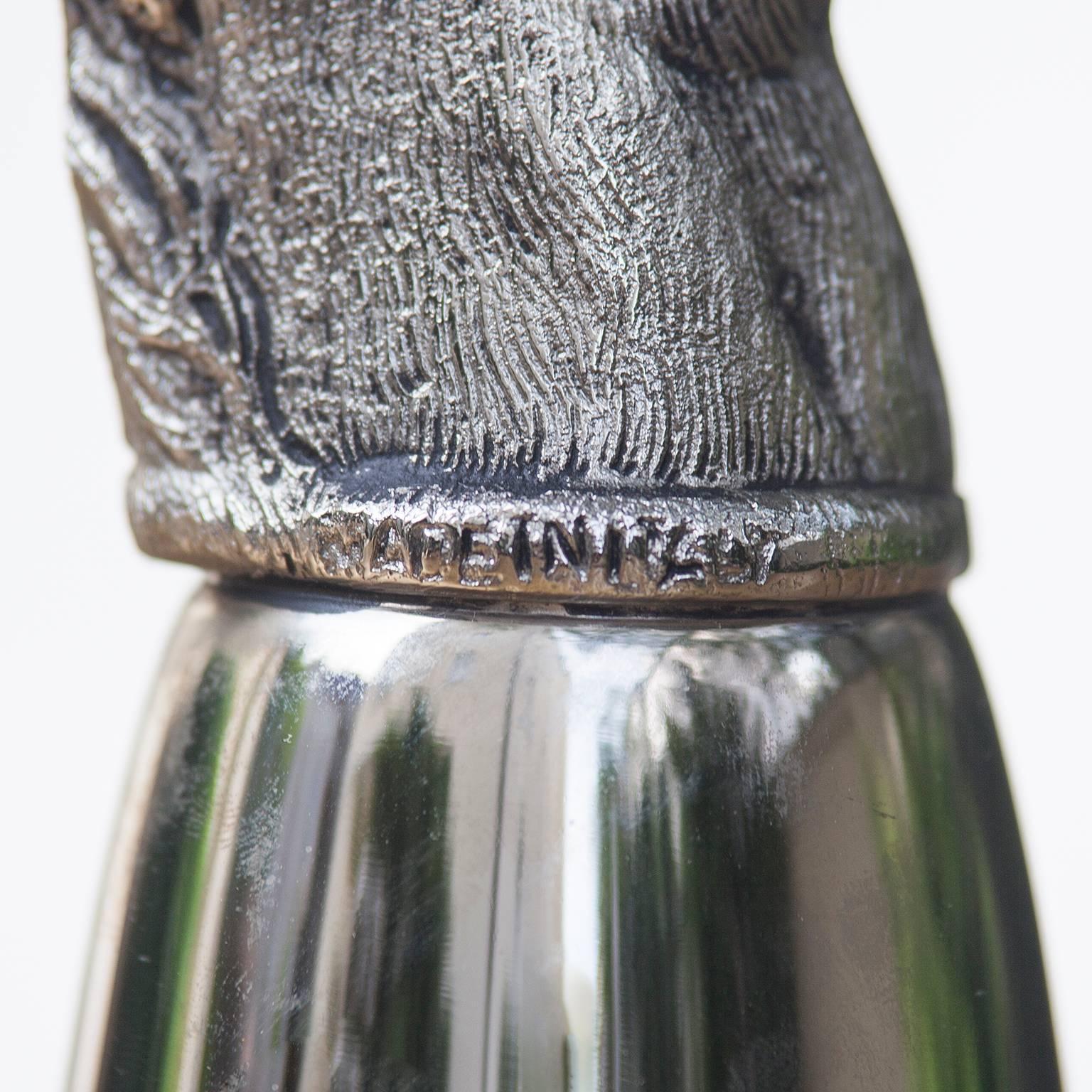 Italian Hallmarked Gucci Silver Plated Stirrup Cups Marked, 1970s 4