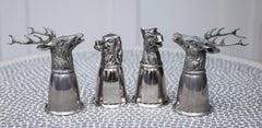 Italian Hallmarked Gucci Silver Plated Stirrup Cups Marked, 1970s